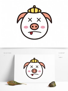 猪晕表情包卡通可爱生肖猪可商用元素