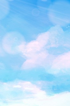 水彩天空背景图