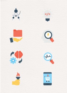 简化图标扁平化商务图标简洁素材