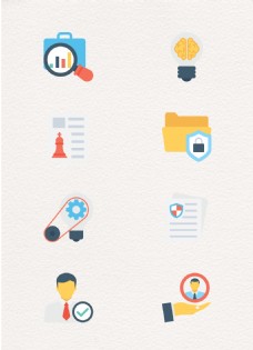 简化图标扁平化简约商务图标设计