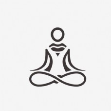 瑜伽舞蹈室线条logo标志设计