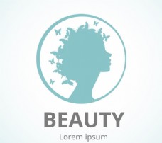 女性化妆美容美发店面logo标志