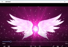 视频模板粉紫色天使翅膀