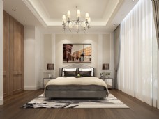 美式风格卧室空间装修设计效果图