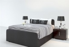 床、柜卧室床柜3d模型