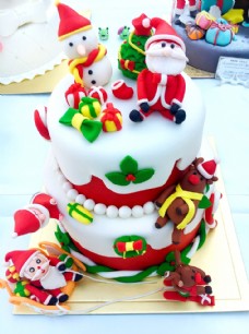 蛋糕  圣诞树  翻糖蛋糕