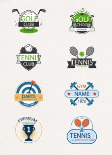 8组体育运动标志设计