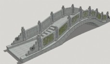 草图大师模型石拱桥