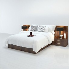 精品床卧室3d模型