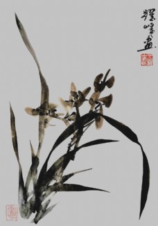 画册设计当代著名牡丹画家王跃峰写意兰草