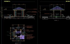 廊子建筑结构详图CAD