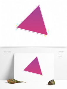 边角手绘创意三角形边框