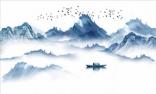 水墨中国风中国风水墨山水装饰画