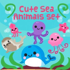 6款可爱卡通海洋动物