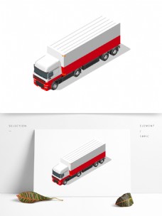 卡通矢量货柜车设计可商用元素