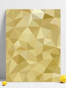 边角全原创金色渐变三角形多边形背景展板设计