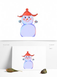 手绘创意雪人设计可商用元素