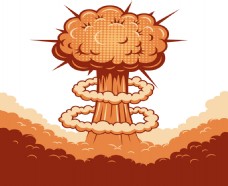 云烟卡通手绘蘑菇云矢量元素