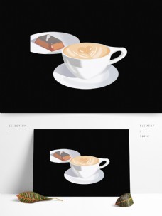 简约咖啡和点心插画设计可商用元素