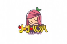 果蔬手工坊卡通女孩LOGO标志设计