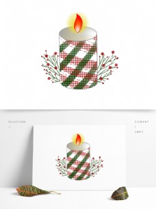 手绘燃烧的蜡烛插画可商用元素