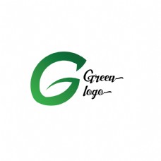 绿色叶子植物logo设计