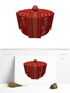 节日礼物C4D圣诞礼物盒节日红色西方温暖卡通