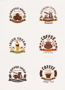 卡通标志矢量卡通咖啡标志设计