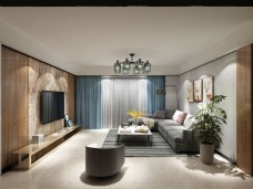 现代风格客厅空间装饰效果图