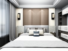 现代风格卧室空间装修设计效果图