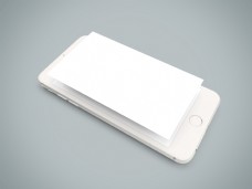 场景中的苹果iphone手机样机模板