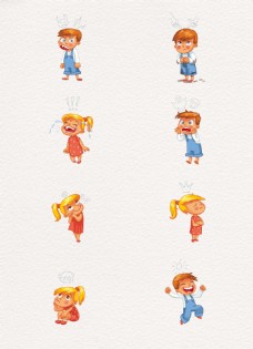 8组彩绘儿童表情设计