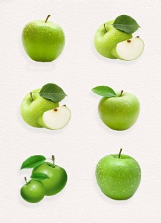 设计素材健康营养水果png青苹果素材设计