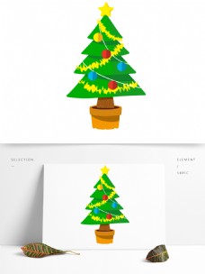 圣诞树圣诞节节日儿童卡通矢量元素