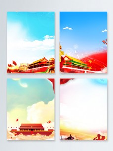 中国广告大气党建中国风广告背景图
