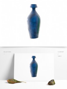 装饰用品个性花纹艺术装饰瓶子生活用品蓝色摆件元素