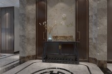 中式玄关走廊装修效果图