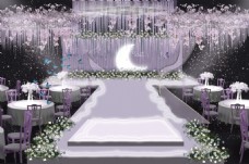 紫色婚礼仪式区效果图