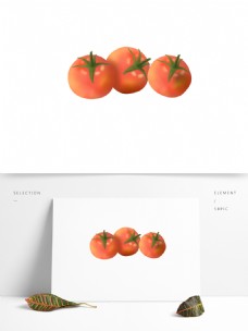卡通手绘三颗西红柿设计i