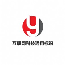 网通红色Y字母互联网科技通用标识logo