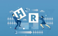市场营销招聘HR人力资源矢量插画设计