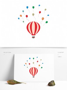 浮球漂浮气球热气球彩色矢量可商用素材