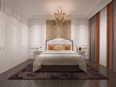 欧式风格卧室空间装修设计效果图