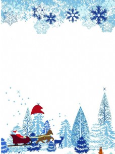 雪花圣诞节海报背景