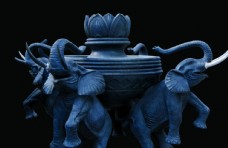 水池 大象 雕塑