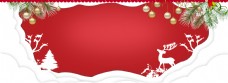 圣诞节红色电商海报背景