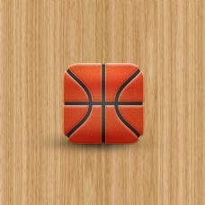 拟物风篮球图标icon