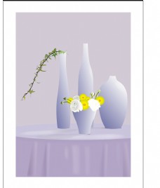 静美花瓶桌子组合设计