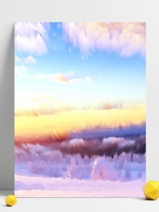 云水原创小清新梦幻3d云层放射状水彩背景