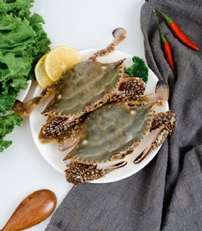 新鲜美食新鲜梭子蟹高清摄影素材